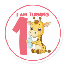Cute Cartoon Baby Giraffe Birthday