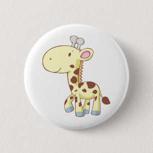 Cute Cartoon Baby Giraffe Shirts 6 Cm Round Badge
