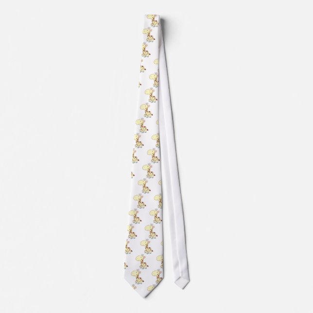 Cute Cartoon Baby Giraffe Shirts Tie (Front)