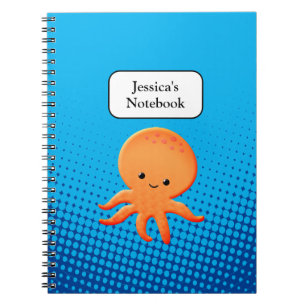 Cute Cartoon Baby Octopus Notebook