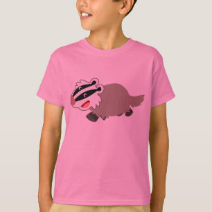 Cute Cartoon Badger Children T-Shirt