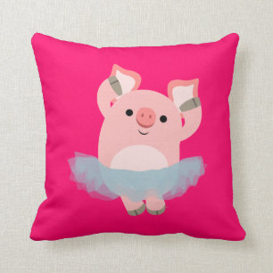 Cute Cartoon Ballerina Pig Pillow