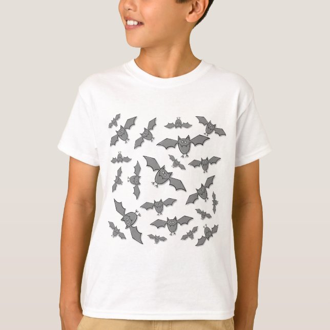 Cute cartoon bats boys tee (Front)
