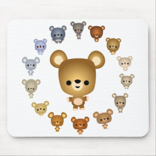 Cute Cartoon Bear Babies Mousepad
