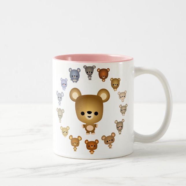 Cute Cartoon Bear Babies Mug (Right)