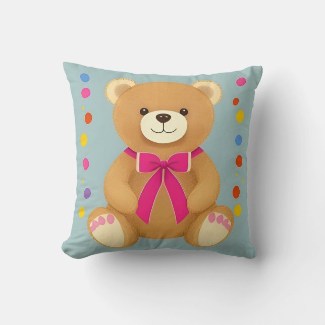 Cute Cartoon Bear Cushion (Front)