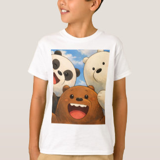 Cute Cartoon Bear & Friends Kids T-Shirt