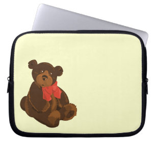 Cute cartoon bear laptop sleeve