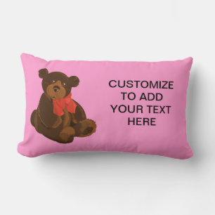 Cute cartoon bear lumbar cushion
