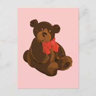 Cute cartoon bear postcard