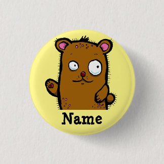 Cute Cartoon Bear Waving 3 Cm Round Badge