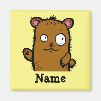 Cute Cartoon Bear Waving Magnet