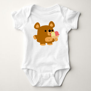 Cute Cartoon Bear with Balls :) Baby apparel Bodysuit