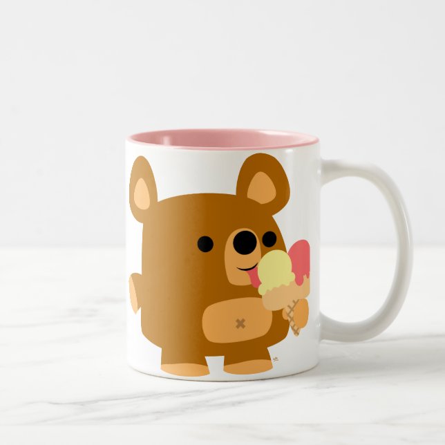 Cute Cartoon Bear with Balls :) mug (Right)