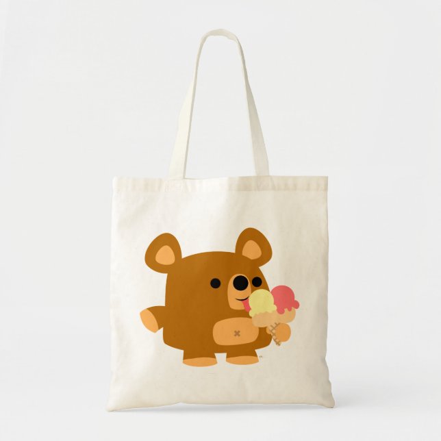 Cute Cartoon Bear with Ice Cream Bag (Front)