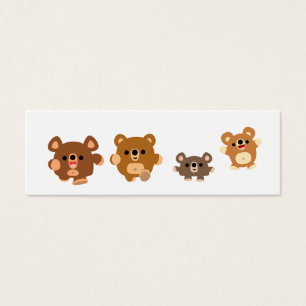 Cute cartoon Bears 4 bookmark or profile card
