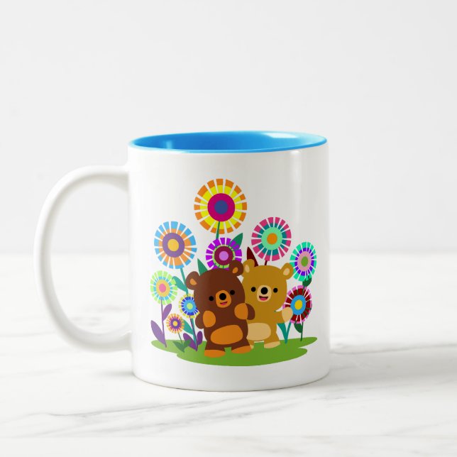 Cute Cartoon Bears' Garden Mug (Left)