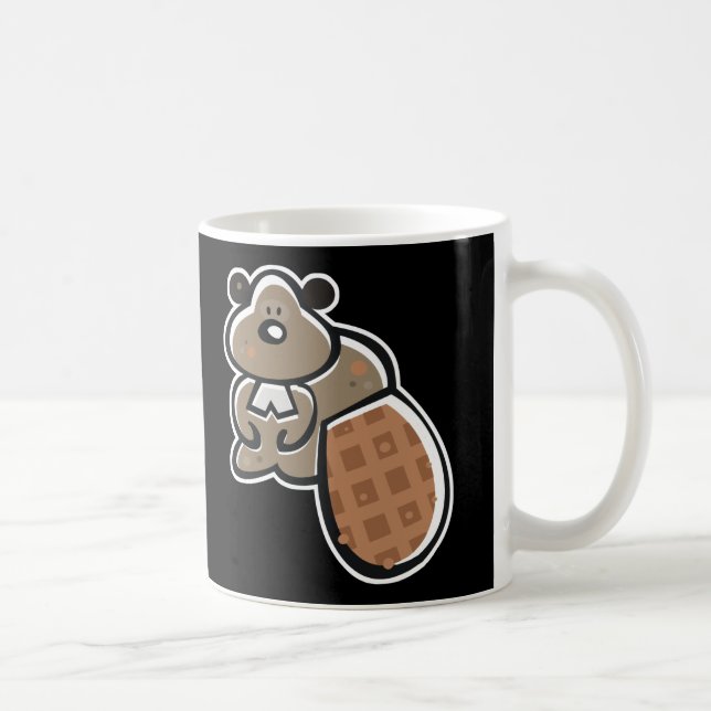 cute cartoon beaver coffee mug (Right)
