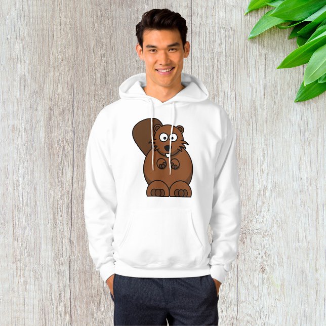 Cute Cartoon Beaver Funny Woodland Animal  Hoodie (Creator Uploaded)