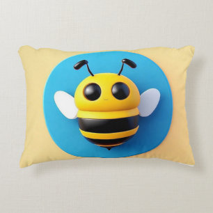 Cute Cartoon Bee Illustration Decorative Cushion