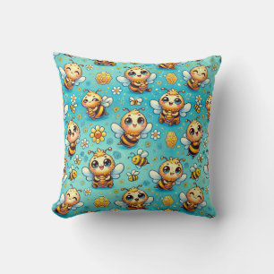 Cute cartoon bees cushion