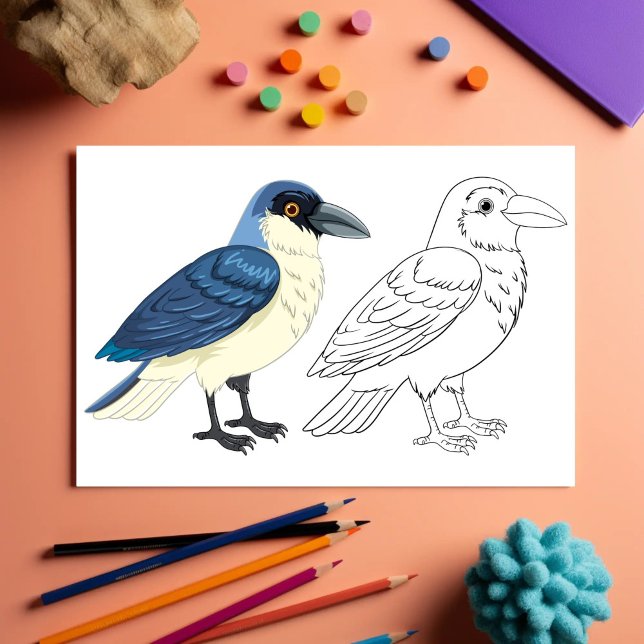 Cute Cartoon bird colouring page (Creator Uploaded)