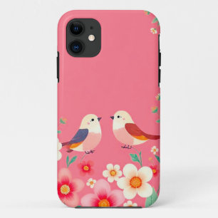 Cute Cartoon Birds Everyday Protection Grip iPhone 11 Case