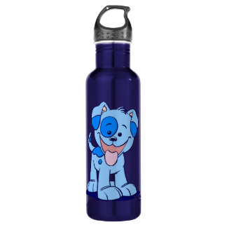 Cute Cartoon Blue Puppy 710 Ml Water Bottle