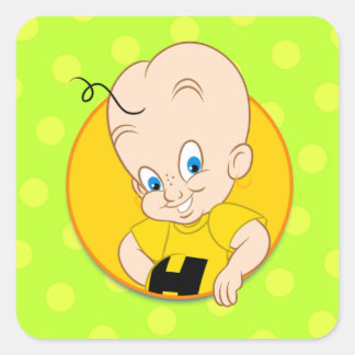 Cute cartoon boy sticker