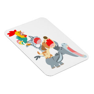 Cute Cartoon Bremen Town Musicians Flexible Magnet