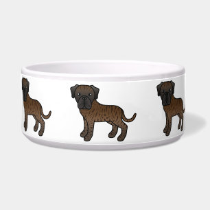 Cute Cartoon Brindle Old English Mastiff Dogs