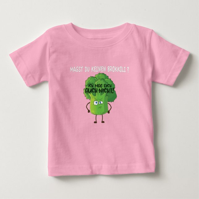 Cute Cartoon Broccoli You Don't Like Broccoli Baby Baby T-Shirt (Front)