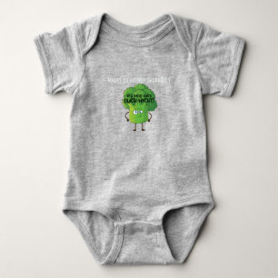 Cute Cartoon Broccoli You Don't Like Broccoli Baby Bodysuit