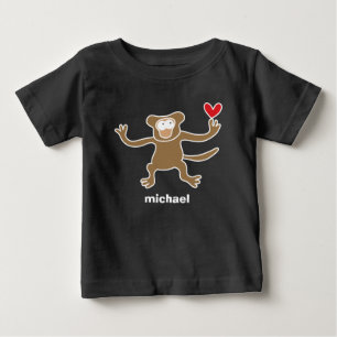 Cute Cartoon Brown Monkey Fun Kid's T-Shirt