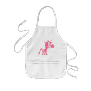 Cute Cartoon Bubble Gum Unicorn Children Apron