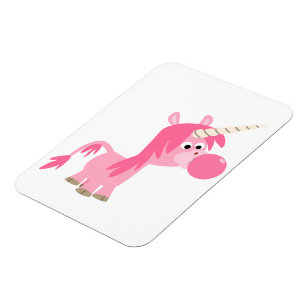 Cute Cartoon Bubble Gum Unicorn Flexible Magnet