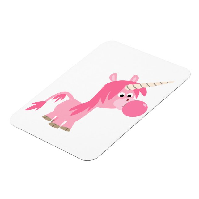 Cute Cartoon Bubble Gum Unicorn Flexible Magnet (Left Side)