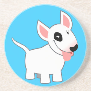 Cute Cartoon Bull Terrier Coaster