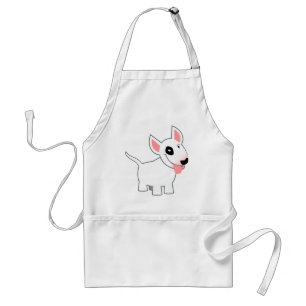 Cute Cartoon Bull Terrier Cooking Apron