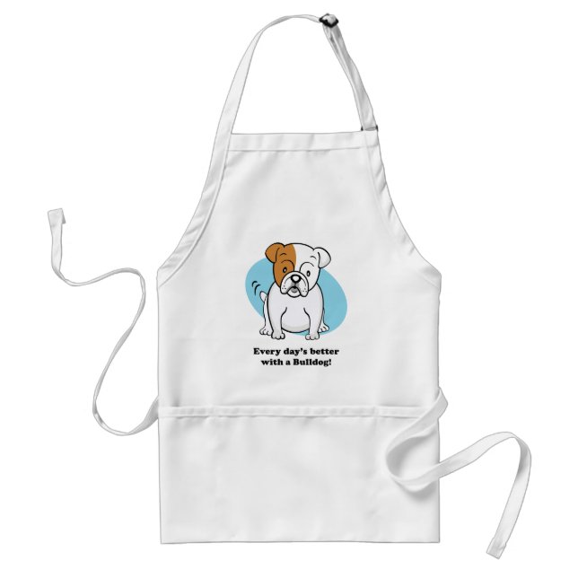 Cute Cartoon Bulldog Apron (Front)