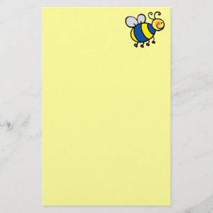 Cute cartoon bumble bee stationery