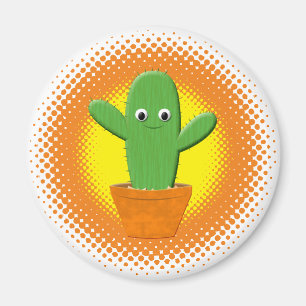 Cute Cartoon Cactus Magnet