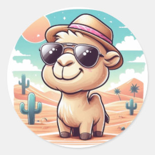 Cute Cartoon Camel Sticker - Funny Desert Adventur