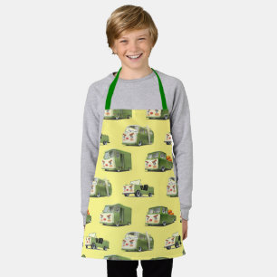 Cute Cartoon Cars Lineup Apron