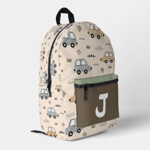 Cute Cartoon Cars Personalised Monogram Kids Backp Printed Backpack