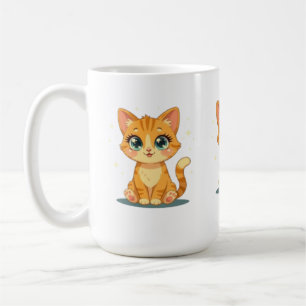 **Cute Cartoon Cat – Adorable Kitty Illustration** Coffee Mug