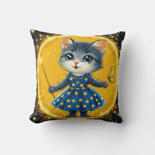Cute cartoon cat cushion (Front)