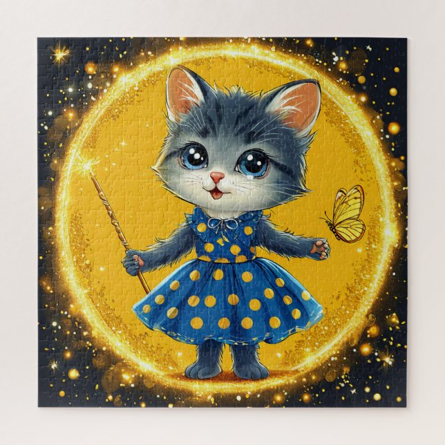 Cute cartoon cat jigsaw puzzle (Vertical)