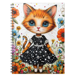 Cute cartoon cat notebook