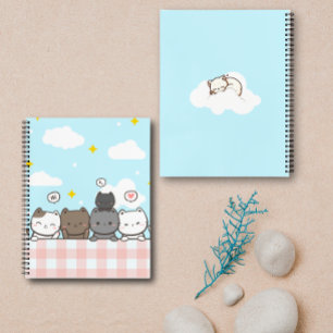 Cute Cartoon Cat Notebook 
